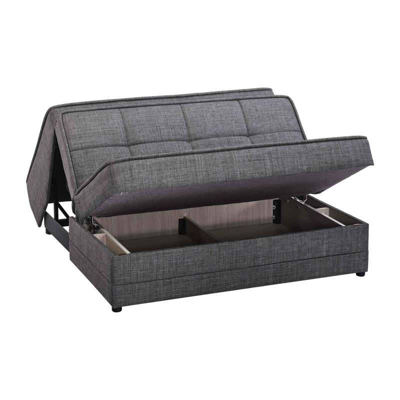 Gris avec rangement - polyvalent pour divers espaces, chenille de qualité fabriquée en Turquie, coussins de siège confortables et coussins de différentes tailles