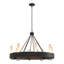 Banded 8 - Light Unique / Statement Wagon Wheel Chandelier-38841462-71638878