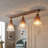 3 Lİghts Adjustable Head Wooden Base Glass Cap Semi Flush Mount-407791663
