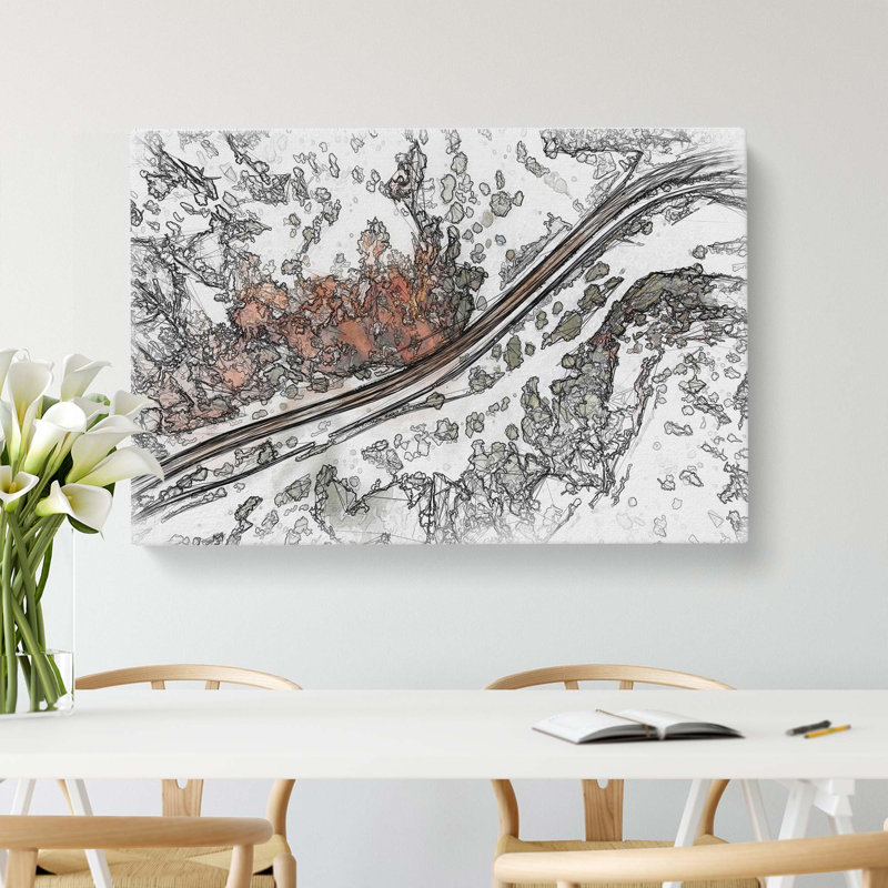 The Road To Nowhere In Abstract - Wrapped Canvas Painting, 40cm H x 60cm W x 3cm D
