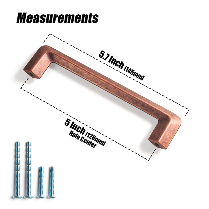 5" Center Handle Pull Multipack, Antique Copper