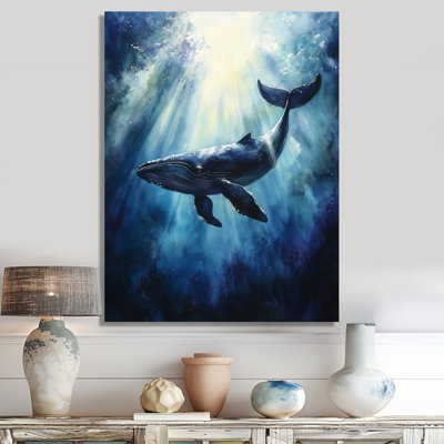 Whale Wall Art Deep Sea Canvas Deep Sea Whale Passage