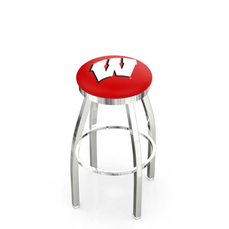 NCAA Swivel Counter and Bar Stool, Wisconsin - "W", "Counter Stool (25" Seat Height)"