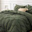 Bed-in-a-bag Pintuck de Bed King - ensemble de 7 édredons à plis pincés vert olive avec draps-105523207-105523217