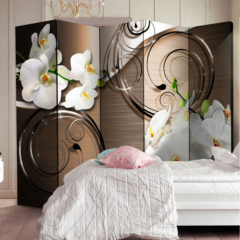 Solid Wood Folding Room Divider, 5