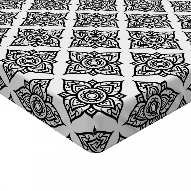 Microfiber Floral Fitted Sheet, Twin XL Fitted Sheet