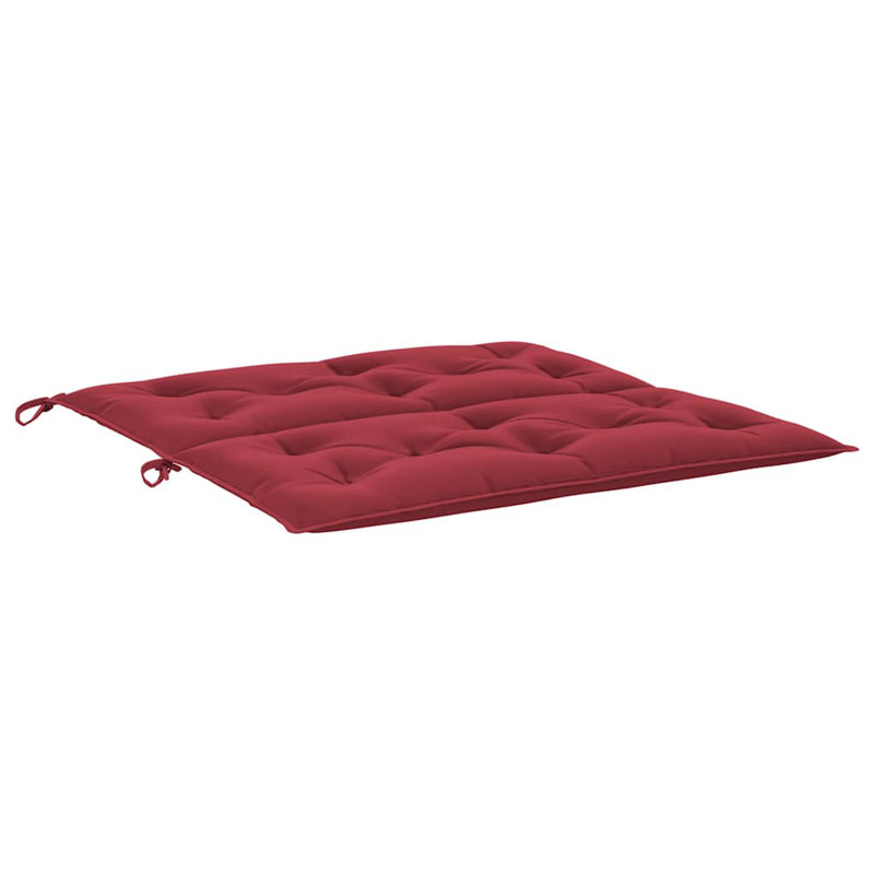 Garden Bench Cushion Set of 2 Wine Red Oxford Fabric Medium Outdoor Bench Cushions, Fabric - Wine Red