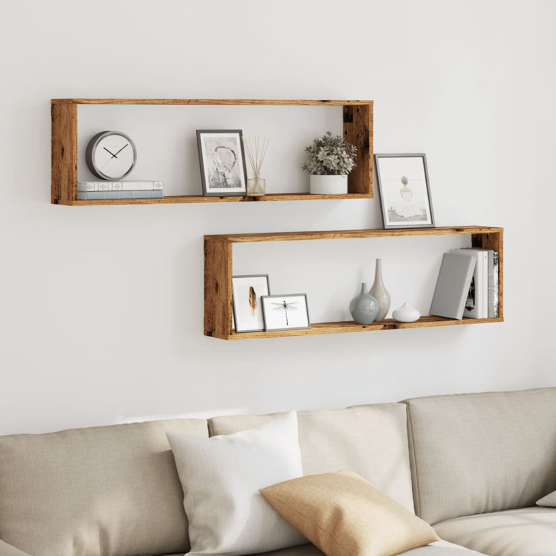 Criscia Floating Shelf, 30cm H x 100cm W x 15cm, Old Wood