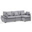 Canapé rembourré doux avec repose-pieds 142,5 po 4 sièges-715923801
