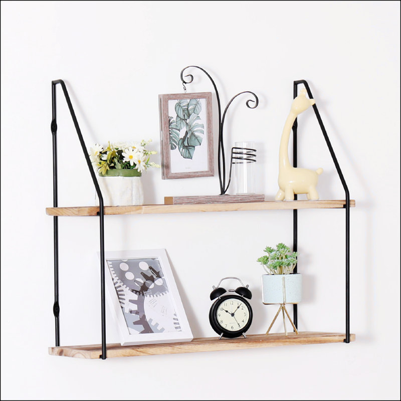Gardenia Floating Shelf With Metal Brackets
