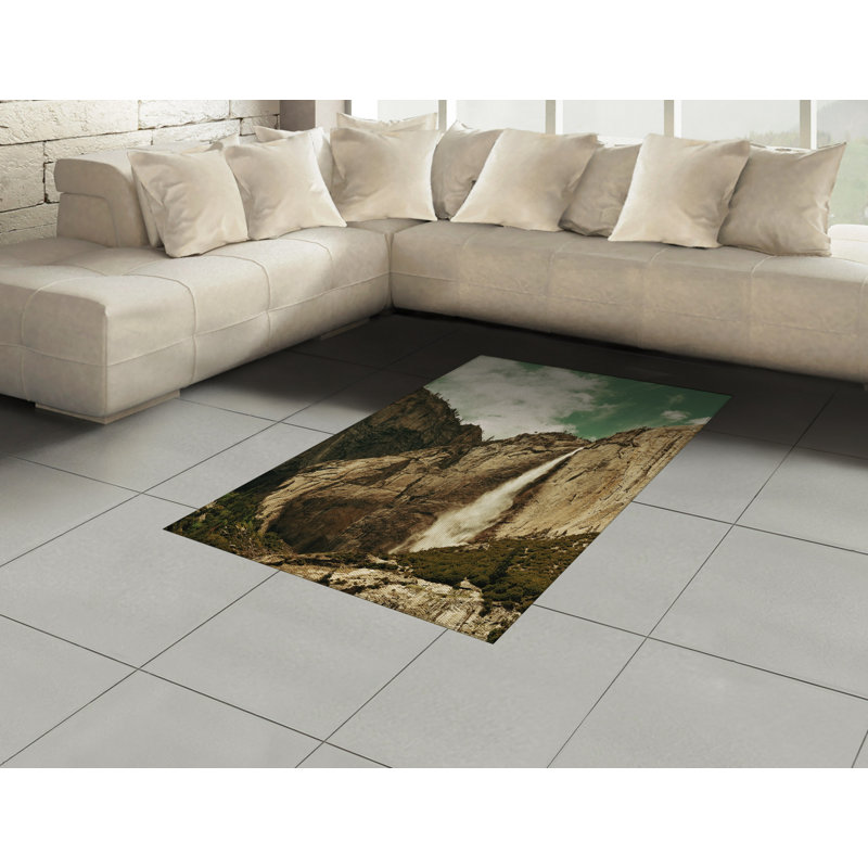 America High Density Long Fiber Poly Threads Decorative Area Rug Carpet, Rectangle 4' x 5'8"