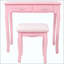 Ensemble de bureau de coiffeuse Princess avec miroir et tabouret rembourré, coiffeuse en bois à 4 tiroirs, coiffeuse-99285118