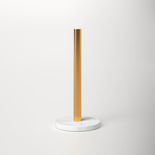 Freestanding Paper Towel Holder with Weighted Faux Marble Base