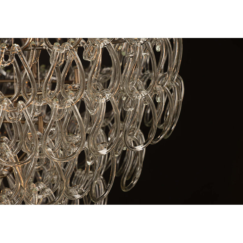 Tessa 5 - Light Chandelier, Clear, Polished Nickel