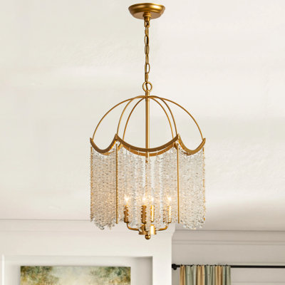Auralis 4/6-Light  Dimmable Glam Crystal Chandelier