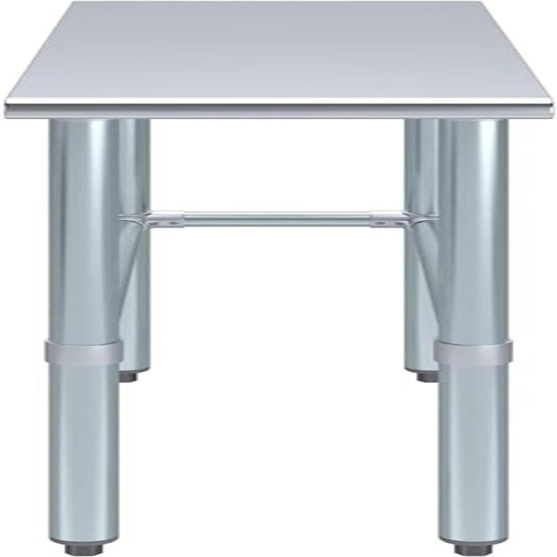 Table de travail commerciale en acier inoxydable avec pieds réglables H 35 po x l 18 po x P 30 po Express KitchQuip - Certifié NSF