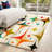 Geometric Starburst Mid Century Modern Pattern Area Rug, Machine Washable Non Slip, Indoor Decor for Living Room Bedroom Entryway Front Door Kitchen Balcony Apartment Cozy Home-860826818