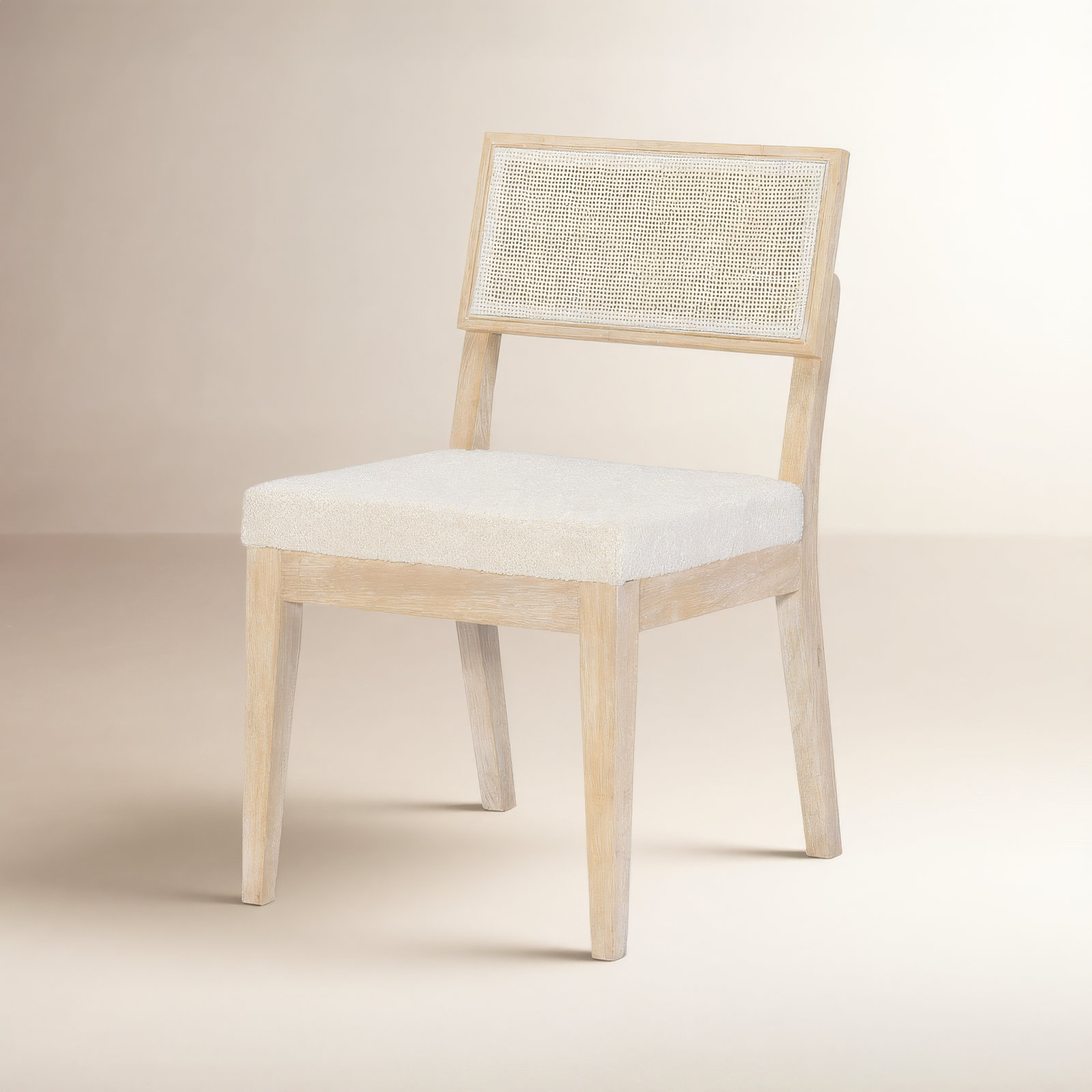 Biscayne Low Back Side Chair in Brown/White
