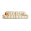 Coussin beige modulaire en similicuir-225020686