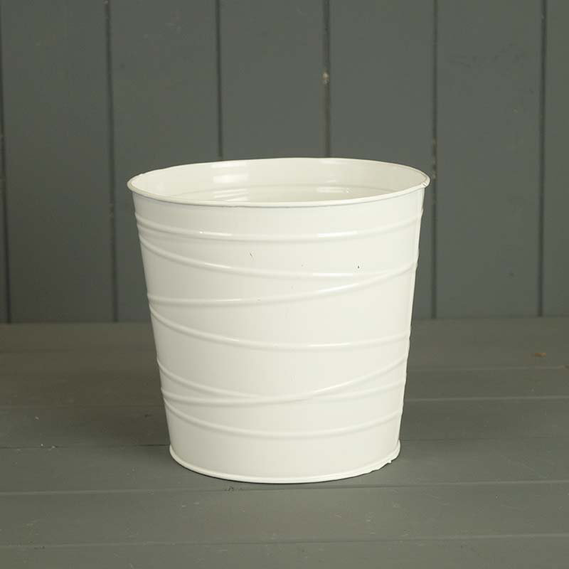 17.5cm Zinc Pot Weight-212g, White