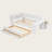 Full Size Daybed with Storage Shelves, Drawers, Trundle, Desk, LED Light and Charging Station, Multifunctional Wooden Daybed with Cabinet for Bedroom or Guest Room-132640694
