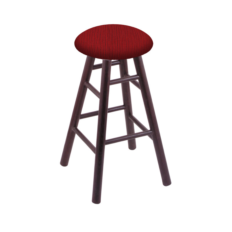 36" Swivel Bar Stool, Dark Cherry Oak, Graph Ruby