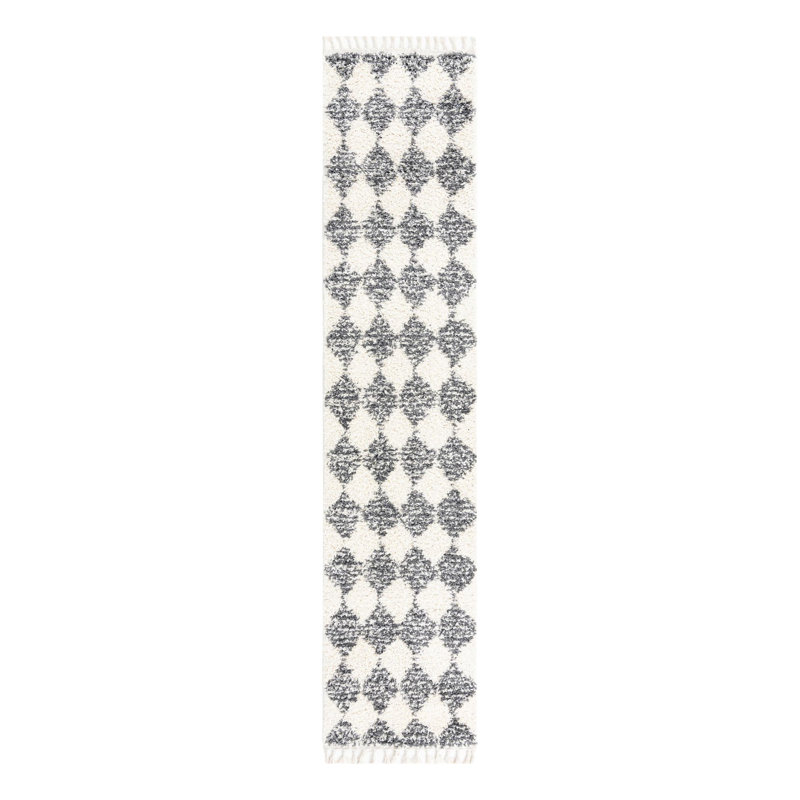 Serenity Shag Geometric Indoor Rug, Runner 2'7" x 12'