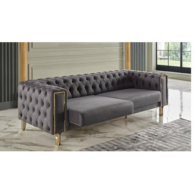 Kurtis 75" Upholstered Sleeper Sofa by Mercer41