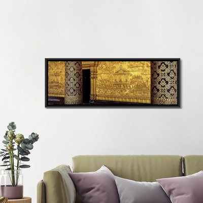 «Panoramic Wat Mai Luang Prabang Laos», reproduction de photo sur toile tendue