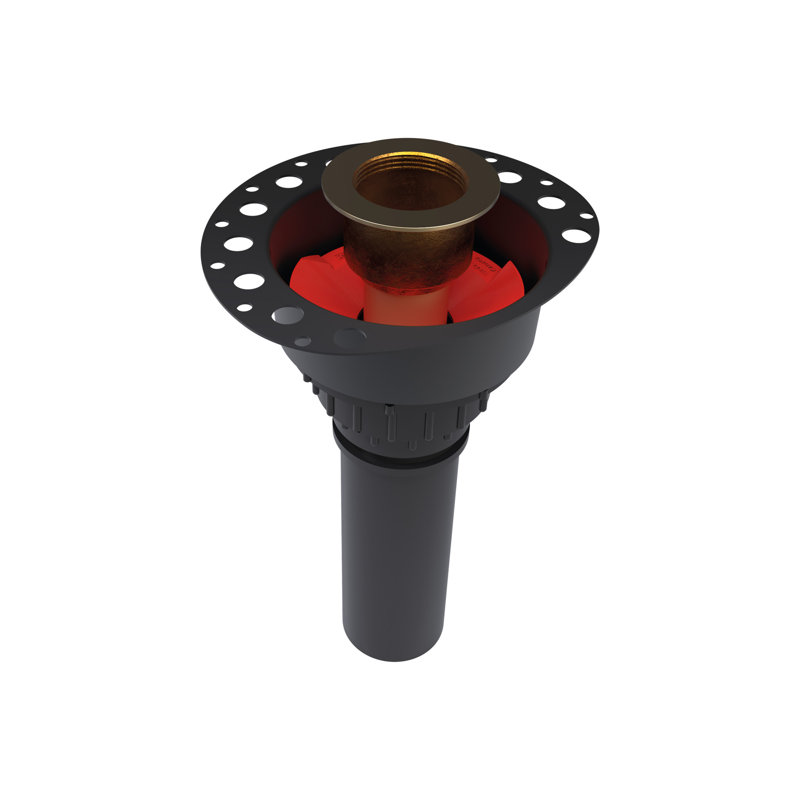 Freestanding Bathtub Island Drain for Sub-Floor Installation Box, Black
