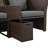 Derrel 55.5'' Wide U-Shaped Wicker Patio Daybed with Cushions-1766105552