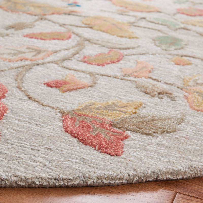 Tapis en laine / viscose touffeté à la main Coreatha Martha Stewart, Rond 6 pi