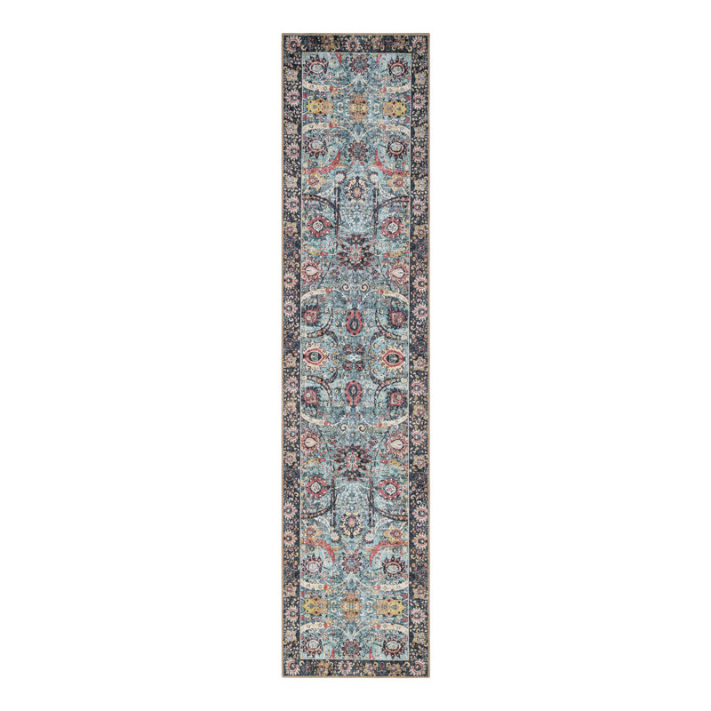 Maelei Performance Chenille Floral Indoor Rug, Runner 2'7" x 12'