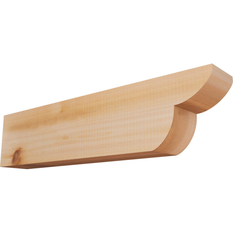 Queue de chevron lisse Crestline, Cèdre rouge de l'Ouest, H 6 po x l 24 po x P 3,5 po