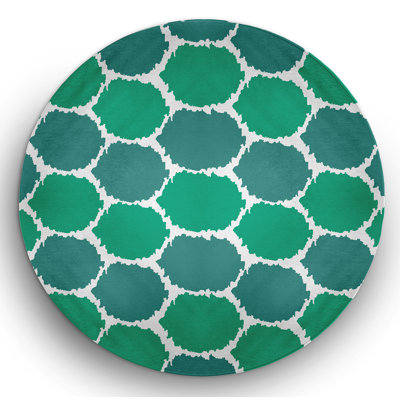 Chenille Geometric Indoor / Outdoor Rug