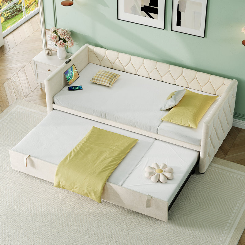 with Trundle, Beige