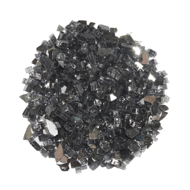 Reflective Fire Glass Filler, Black