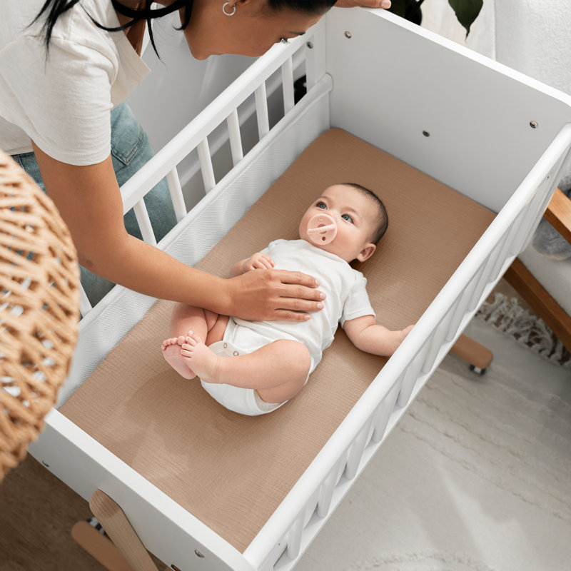 Cedar Muslin Cotton Fitted Bassinet Crib Sheet