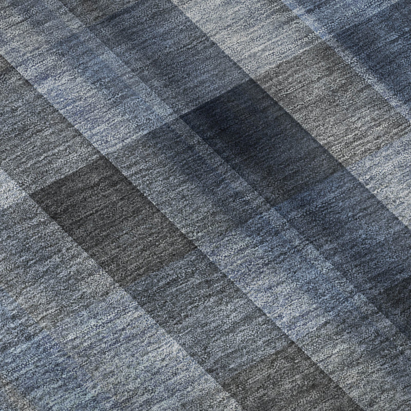 Tapis bleu Cerrito AMF548 lavable à la machine de qualité supérieure, Rectangle 2 pi 6 po x 3 pi 10 po