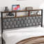 Tête de lit, base de lit plateforme, pas de bruit, pas besoin de matelas à ressorts, grand espace de rangement sous le lit-1926160461