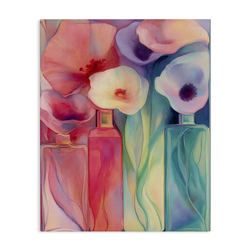 Toile Petal Logic Gradient, conception par Annabelle Hall, H 30 po x l 24 po