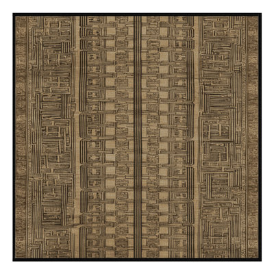 Machine Washable Art Deco Brown Area Rug