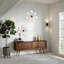 Décoration murale florale en métal avec motif de pétales superposés, décoration murale moderne glamour pour l'intérieur-1411140267