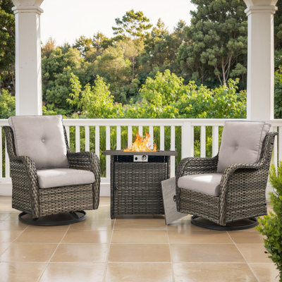 Carolina 2 - Person Outdoor Seating Group With Fire Pit