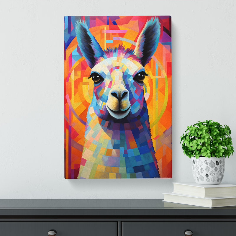Llama Constructivism No.3 - Wrapped Canvas, 50cm H x 35cm W x 3cm D