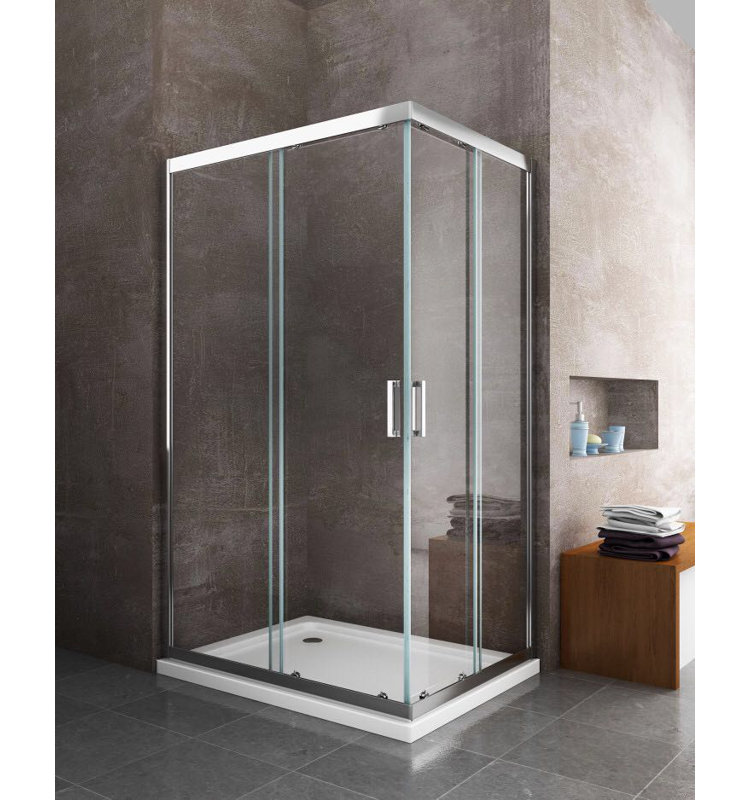Geziena Rectangle Walk In Shower Enclosure - 70X80 Cm