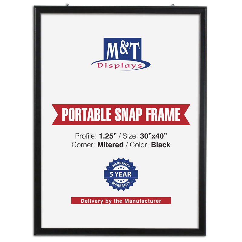 Cadre d'affiche portatif à pression 30 po x 40 po