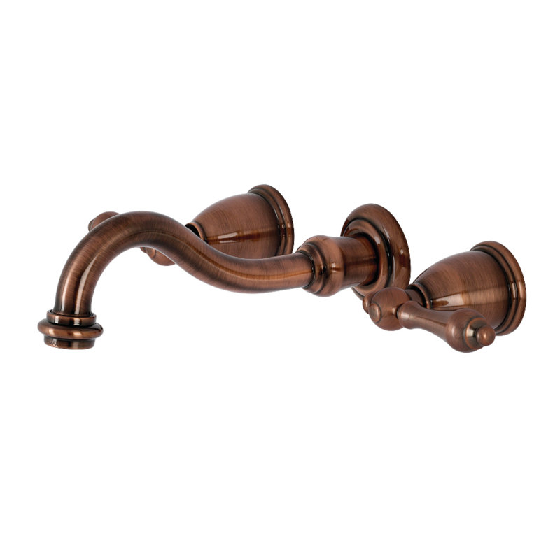 Robinet de salle de bain mural Kingston, Cuivre antique