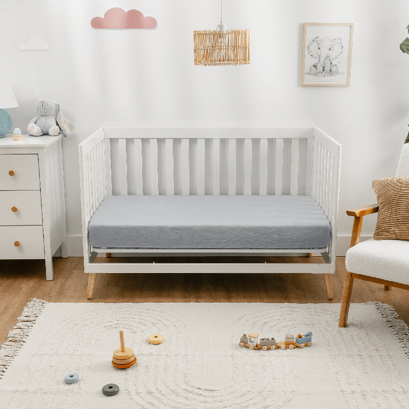 Comfy Cubs 100% Muslin Crib Fitted Sheet 2 Pack - 100% Cotton, Soft & Breathable Crib Sheets for Toddler Mattress - Snug Fit, Secure Elastic with Beautiful Packaging