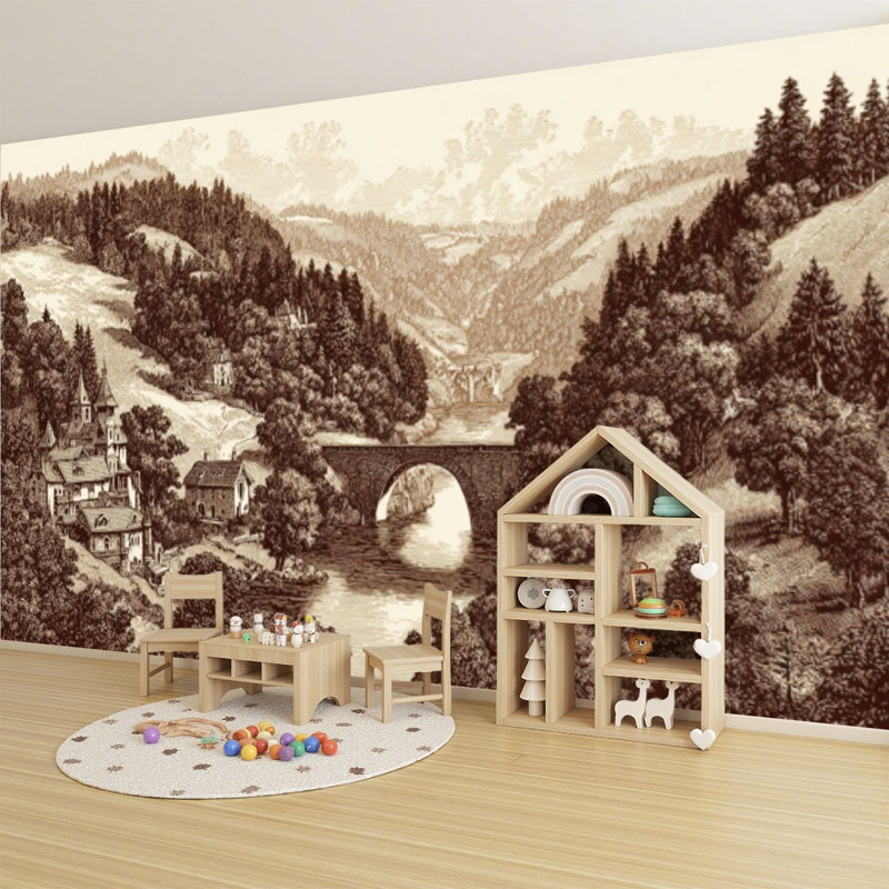Papier peint adhésif auto-adhésif moderne pour la chambre à coucher L 69 po x l 96 po Peel and Stick